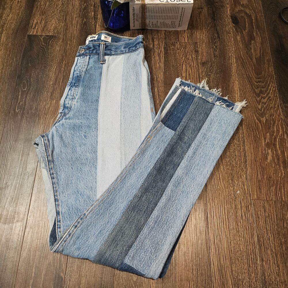 RE/DONE Levi’s Jeans 60s Patched High Rise Skinny Boot Button Fly Jean 27 NWT